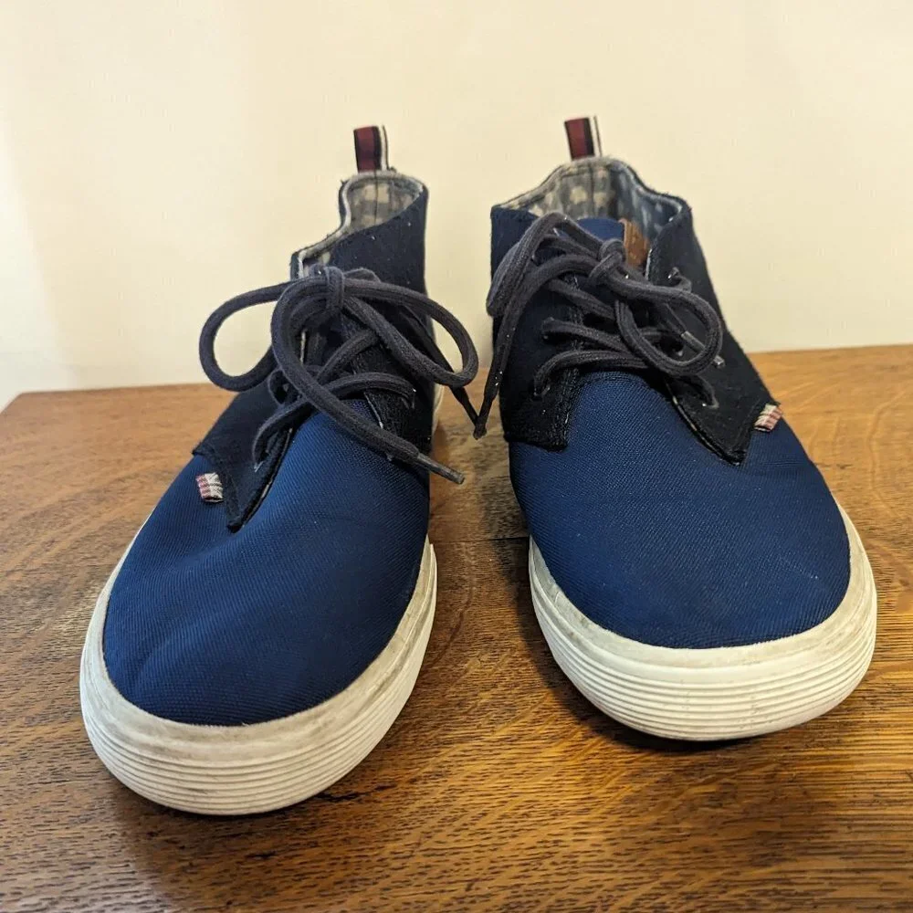 Ben Sherman Bristol Chukka Denim &‎ Canvas Midtop Sneakers Blue Two Tone 11.5